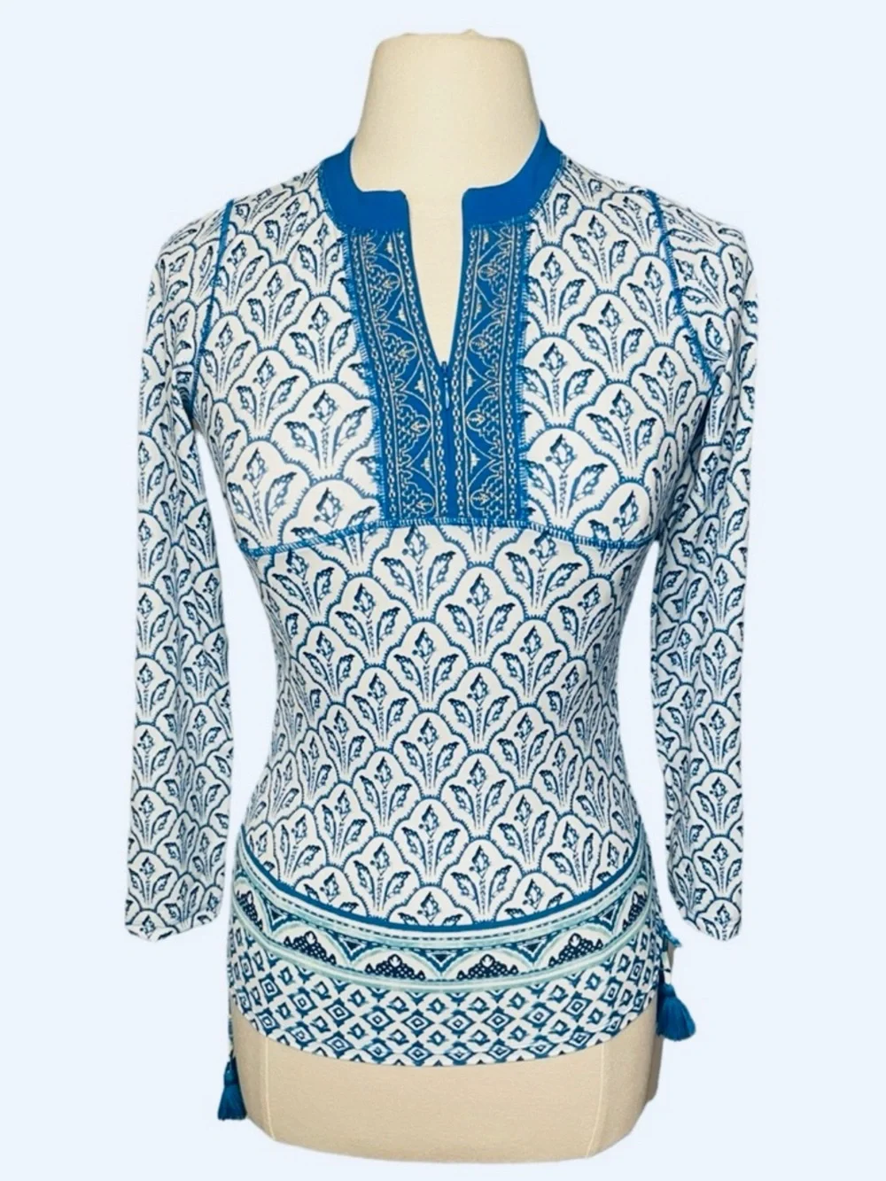 Cabana Life Long Sleeve Rashguard Swim Shirt w/ side Tassels - NWOT - Girl’s 14